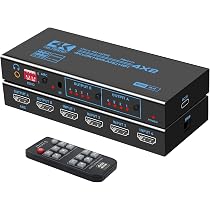 Amazon | HDMI 切替器 スプリッター4入力2出力 4K@60Hz HDMI